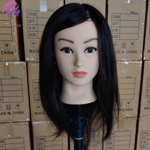 Pelo humano de la cabeza negro de Maniquí de entrenamiento de la práctica la cabeza cabello indio cabeza de Maniquí de precio al por mayor para <span class=keywords><strong>Barber</strong></span> - Product Image 1