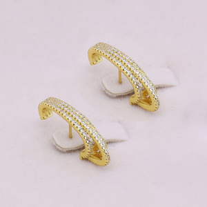Micro Pave Cz <strong>Top</strong> Quality Stud <strong>Earring</strong> 2023 New Design Long Stud <strong>Top</strong> to Botton Customize Cz Jewelry - Product Image 3