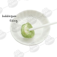 Fabrieksdirect Halal Bubblegum Gevulde Ronde Harde Lollipop Gecoate Zoete Snoepjes Zakverpakking Kindercadeaus Snoepgoed Groothandel