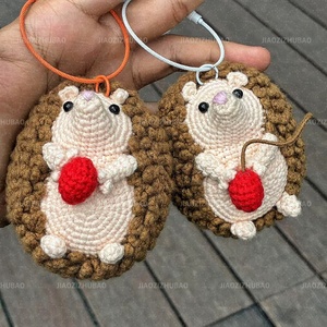 Bán buôn handmade HEDGEHOG búp bê dễ thương Crochet móc khóa tùy chỉnh trẻ em của quà tặng tinh tế Knick-knacks đồ chơi - Product Image 4