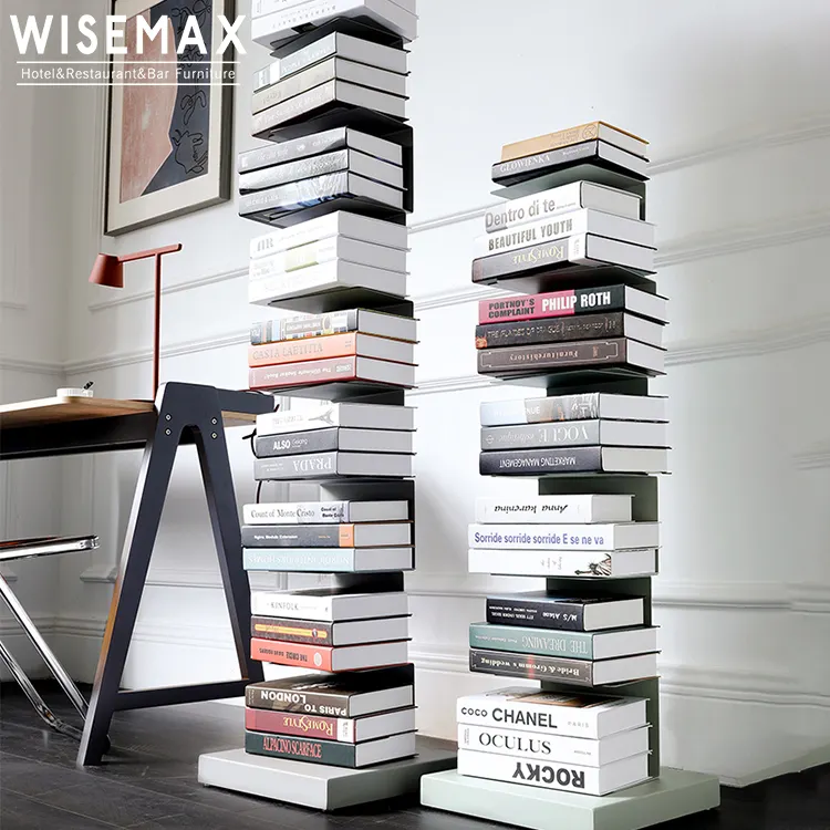 WISEMAX mobili di nuovo design per soggiorno mobili da libreria con struttura in metallo in acciaio per libri in vendita