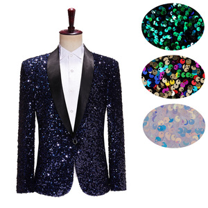 Traje de Lentejuelas 3D para Hombre, Tallas M-3XL, Informal, Colorido, para Club Nocturno, Actuaciones en Escenario, Presentador, Cantante, Chaqueta Colorida - Product Image 3