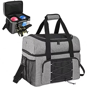 Free Sample Bowling Bag for Single Ball Single Ball Tote Bag With Padded Ball <b>Holder</b> Fits a Single Pair Bowling <b>Shoes</b> Up Mens - Product Image 1