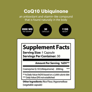 Cápsulas de CoQ10 Ubiquinona, Producción de Energía Celular, Apoyo Cardiovascular, Antioxidante para la Vitalidad - Product Image 6