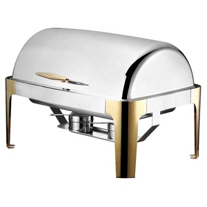 Proveedor de Francia Cocina <span class=keywords><strong>Buffet</strong></span> de acero inoxidable Plato de frotamiento Fiesta Boda Calentador de alimentos Hotel Chafer para Catering - Product Image 6