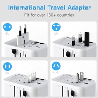 World Plug pengisi daya adaptor perjalanan Universal, pengisi daya dinding Multi Plug UNTUK kamera Laptop Earphone tipe-c Port kompatibel US/AU/EU/UK