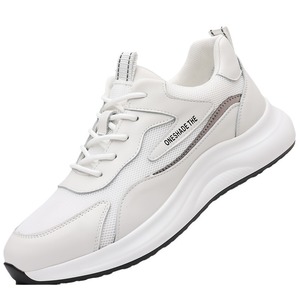 White Mesh Lace-Up Walking Shoes Round Toe Breathable EVA Midsole Rubber Outsole All Seasons Style wholesale - Product Image 4