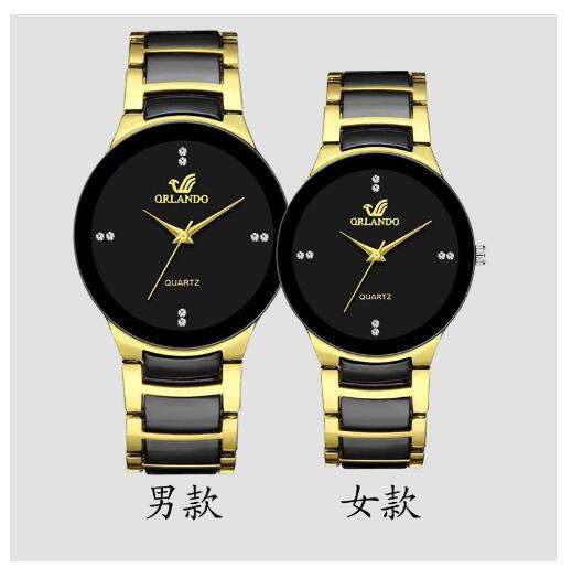 ORLANDO Nuovo Stile Orologio Moda Tendenza Business Cinturino in Acciaio  Quarzo Coppia Amanti Elegante Delicato Lancette Orologi da Uomo e Donna