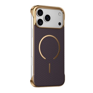 เคสโทรศัพท์ลายคาร์บอนไฟเบอร์ไร้ขอบแบบแม่เหล็ก สำหรับ iPhone 17 16 15 Pro Max ชุบเคลือบด้าน ป้องกันการกระแทก - Product Image 2