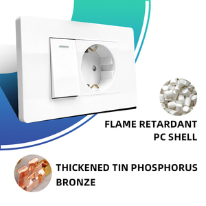 1 gang 1/2 Way + EU Tây Ban Nha DK tường Switched ổ cắm 2.1/3.1A USB Type-C phổ trắng huỳnh quang công suất cao Cửa Hàng PC Bảng điều chỉnh - Product Image 2