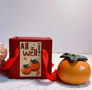 Tarro de cerámica <span class=keywords><strong>Dajidali</strong></span> Naranja Fruta Vela perfumada Vela en forma de naranja - Product Image 6