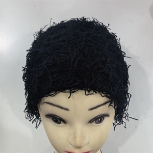 Gorro de punto corto de piel sintética estilo streetwear, unisex, hip hop, térmico, gorro de invierno grueso y cálido para exteriores. - Product Image 3