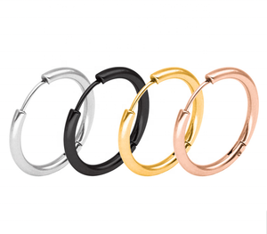 Su misura 925 sterling silver <span class=keywords><strong>cartilagine</strong></span> sleeper orecchino ad anello per le donne, gioielli 18k oro bianco orecchino, dainty gioielli per le donne - Product Image 1