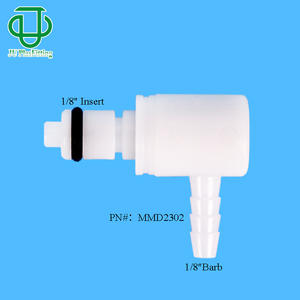 Codos de Conexión Rápida de Plástico POM de Alta Calidad Serie M, Acoplamientos de Conexión Rápida, Adaptadores con Válvula de Producción Nacional - Product Image 1