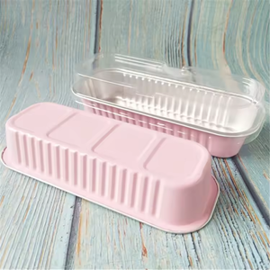 Moule à pain miniature coloré de 200 ml avec plateau en <span class=keywords><strong>aluminium</strong></span> jetable pour <span class=keywords><strong>micro</strong></span>-<span class=keywords><strong>ondes</strong></span>, couvercle en plastique PET de qualité alimentaire, cuillère en plastique, résistant au <span class=keywords><strong>four</strong></span> - Product Image 2