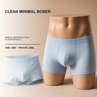 HAGO Boxer Homme Personnalisé Respirant Taille Mi-Haute Imprimé Design Épuré Extensible Ceinture Souple Vente en Gros