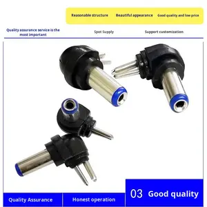 थोक डीसी 5.5 एक्स 2.1 पुरुष प्लग कनेक्टर, इलेक्ट्रॉनिक भागों वितरकों के लिए ब्लू 2-पिन dc5521, कस्टम लंबाई और पैकेजिंग - Product Image 3