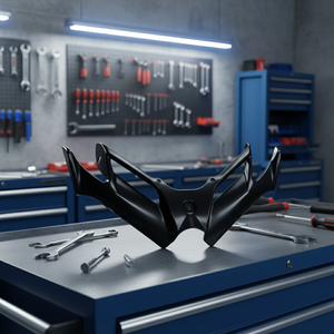 Para CFMOTO 250SR 300SR 250 <span class=keywords><strong>SR</strong></span> MY22 para <span class=keywords><strong>CF</strong></span> MOTO <span class=keywords><strong>300</strong></span> <span class=keywords><strong>SR</strong></span> Accesorios de motocicleta Carenado delantero Cubierta protectora aerodinámica para alerón - Product Image 4