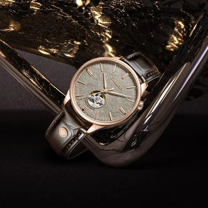 Montre pour homme <span class=keywords><strong>Cadisen</strong></span>, mouvement Miyota, squelette, mécanique manuelle, décontractée, bracelet en cuir, saphir, étanche 5ATM - Product Image 5