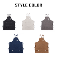 Tablier de travail robuste, imperméable et réutilisable, avec impression de logo personnalisé, bretelles réglables, grandes poches, en polyester