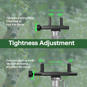 Trọng lượng nhẹ nhôm Tripod núi với kẹp hàm kép & nhanh chóng phát hành tấm Tripod Adapter phần còn lại cho săn bắn - Product Image 6