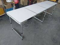 Table de beer pong pliable en aluminium Sunrise 4Z24060 240 cm pour usage extérieur, design moderne