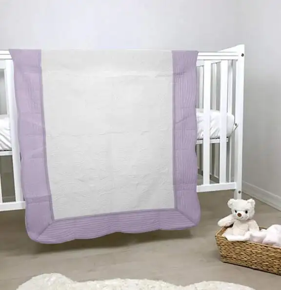 Neueste runde Form handgemachte Baumwolle monogramm iert Baby Quilt Erbstück Quilts