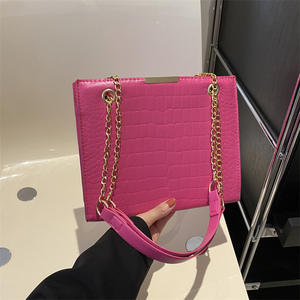 Venta caliente estilo occidental Casual Slung oblicuo Popular bolso de Color sólido tendencia un hombro nuevo bolso cadena femenina bolsos de equipaje - Product Image 2