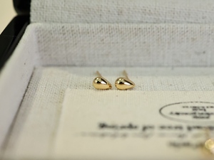 Boucles d'oreilles clous personnalisées en or massif 18 carats Xinfly, bijoux en or fin, cadeau, AU75 - Product Image 5