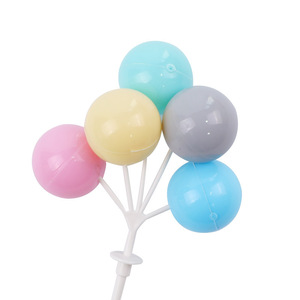 ท็อปเปอร์เค้กบอลลูนพลาสติกหลากสีรูปทรงกลมสำหรับตกแต่งวันเด็ก - Product Image 5