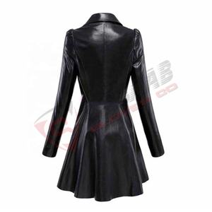 Bests-<b>Blazer</b> Long Length Coat Collar Breathable Frock-Leather Outwear-Fashion Full-Sleeved <b>Ladies</b>-Warmed Jackets Coats - Product Image 2