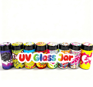 Custom in Stock di plastica Soda può UV Violet <span class=keywords><strong>vasetti</strong></span> di vetro 100m L150ml 500ml 3.5g 7g 28g <span class=keywords><strong>per</strong></span> la confezione di fiori di <span class=keywords><strong>erbe</strong></span> gommose - Product Image 2