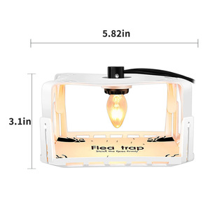 Piège à puces et mites à design carré, à lumière, pour animaux domestiques et usage domestique, avec piège collant - Product Image 2