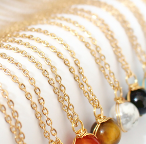 Pietra naturale di impilamento anelli colorati ametista perline di cristallo con rame artigianale tessitura all'ingrosso - Product Image 3