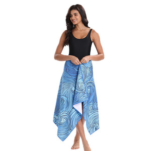 Serviette de plage Sanhe à imprimé gaufré 80x160cm en microfibre à séchage rapide et absorbante pour la plage et la natation - Product Image 5