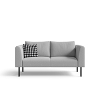 Ensemble de canapés modulaires modernes de haute qualité, aménagement flexible, tissu doux, coussins confortables et profonds, projets commerciaux et de bureaux