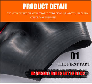 Combinaison de plongée étanche avec fermeture avant, tenue sèche entièrement pour hommes, équipement de sauvetage de surface sèche, pour le Kayak, la plongée <span class=keywords><strong>sous</strong></span>-<span class=keywords><strong>marine</strong></span> - Product Image 5