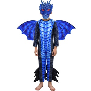 Disfraz de Dragón Demonio para Niños, Disfraz de Halloween para Niños, Disfraz de Película de Televisión, Mono de Poliéster, Conjunto de Máscara y Alas para Actuaciones - Product Image 2