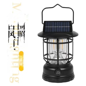 Lampe de <span class=keywords><strong>camping</strong></span> rétro à énergie solaire, éclairage portable pour le plein air, pour les campings et les tentes, longue durée, jardin, terrasse, garantie 1 an - Product Image 4