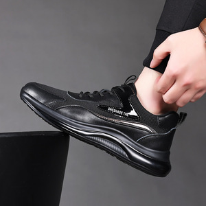 White Mesh Lace-Up Walking Shoes Round Toe Breathable EVA Midsole Rubber Outsole All Seasons Style wholesale - Product Image 3