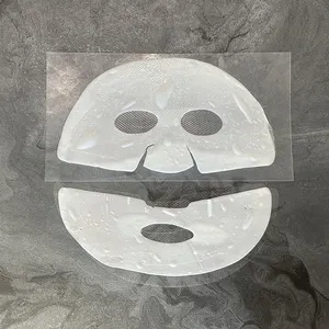 Máscara facial personalizada de bio colágeno com logotipo brilhante durante a noite Máscara de folha mágica hidratante iluminadora