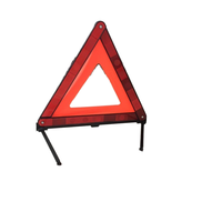 2025 Triangle d'avertissement d'urgence en matériau PMMA rouge pour véhicules Kit de trois packs en un réflecteur Triangle réfléchissant