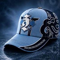 Casquettes de baseball brodées 3D en suède pour hommes, avec logo en strass Baez X Shifu, visière flamme en coton, 5 panneaux, OEM ODM