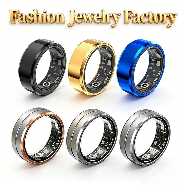 XZX Customizable Fashion Smart Ring Stainless Steel Waterproof Wearable Health Monitoring Ring with Heart Rate Tracking OEM