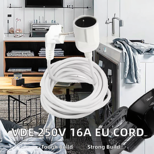 VDE omologato per carichi pesanti filo AC 250V 16A <span class=keywords><strong>Schuko</strong></span> 3 polo cavo di alimentazione con spina EU CEE maschio estremità per elettrodomestico - Product Image 4