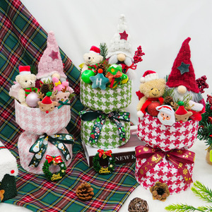 Bt Santa Claus ramo de felpa máquina muñeca ramo de flores artificiales recuerdo de Navidad chica amiga regalos al por mayor - Product Image 1