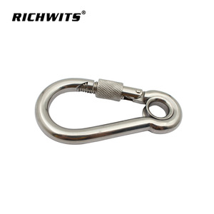 Gancho de Resorte de Acero Inoxidable 304/316 con Anillo de Seguridad, Mosquetón, Gancho de Tuerca para Uso Marino - Product Image 3