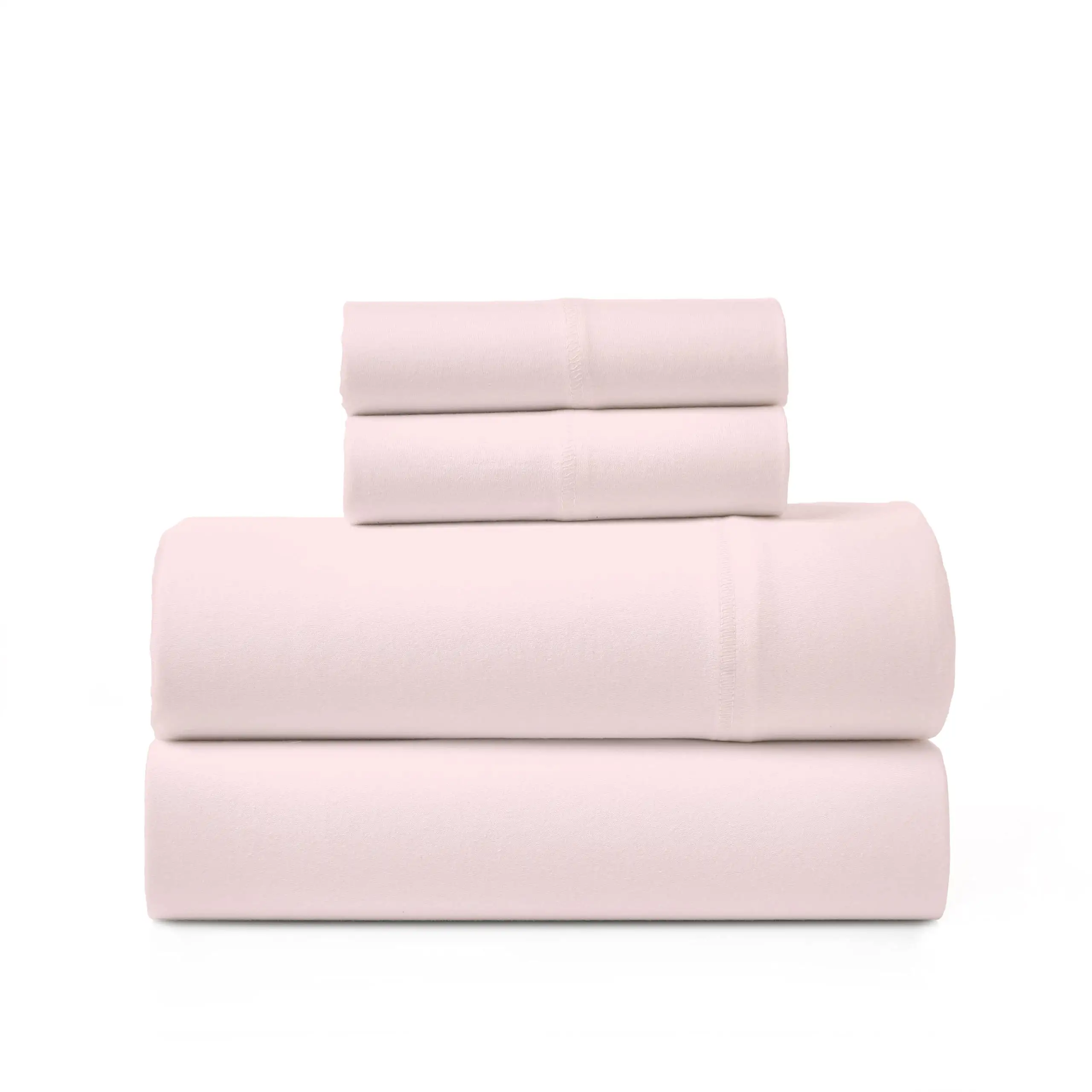 4 pièces hôtel hôpital drap de lit taie d'oreiller 55% coton et 45% polyester mélange tissu ensemble de literie