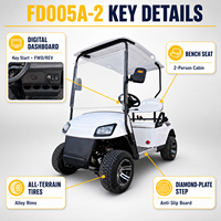 Carrito de Golf Eléctrico Chino al Por Mayor, Todoterreno, 4 Ruedas, Personalizable, de 2 Plazas, en Venta