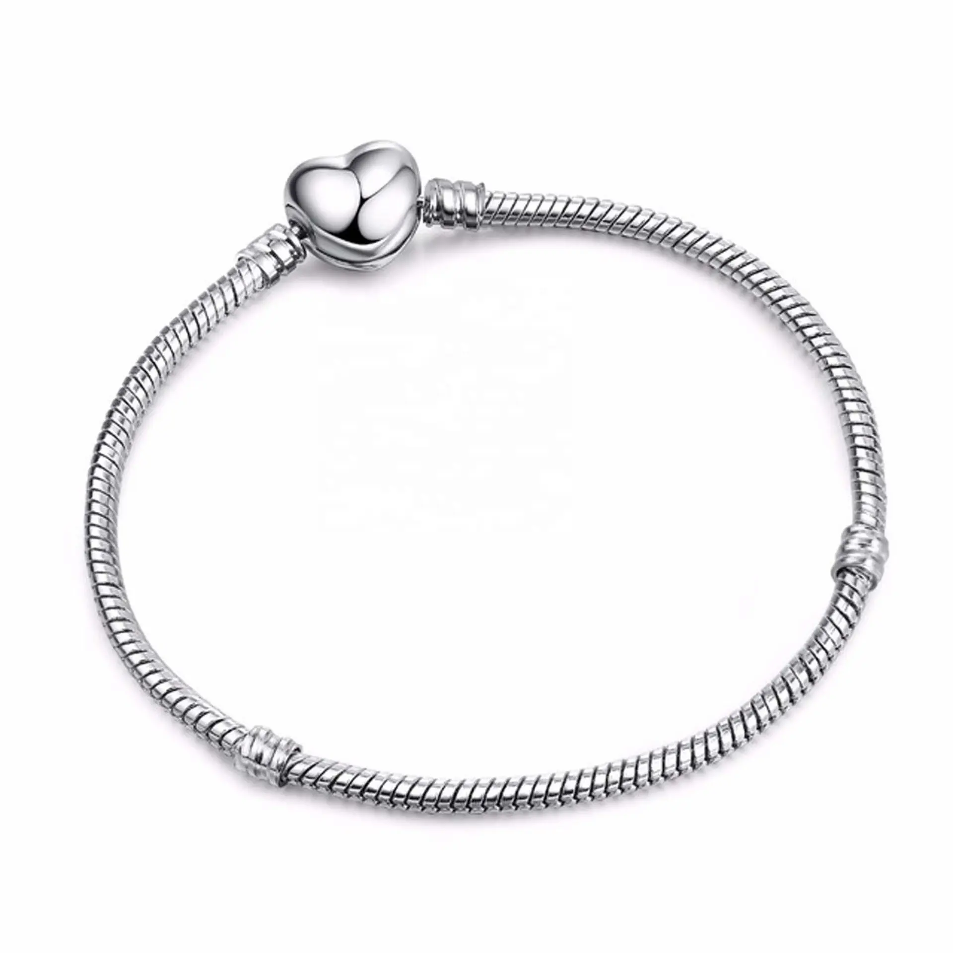 DIY 3 Mét Ban Đầu Chuỗi Thả Vận Chuyển Bạc Mạ Rắn ChuỗI Tim Charm Bracelet & Bangle Fine Bracelet Trang Sức Cho Phụ Nữ Quà Tặng